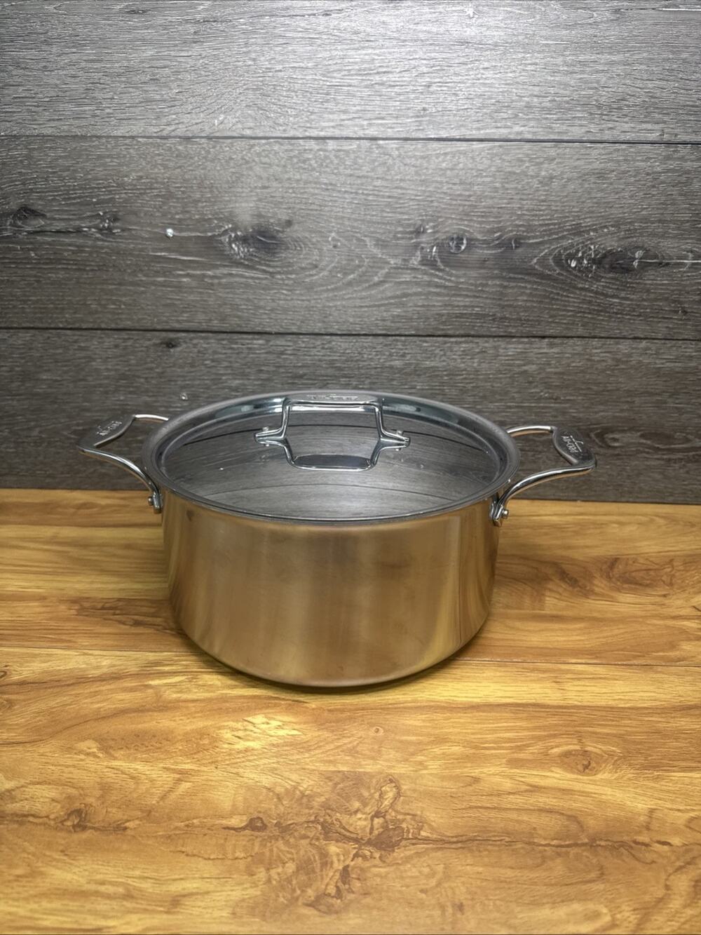 All-Clad D5 5-Ply Brushed Stainless Steel Stockpot 8 Quart Induction Oven Broile